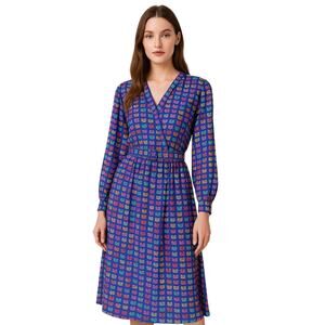 Vintage 70s/80s Françoise for Swee Lo 100% Silk Dress w/ Matching Belt Size 12